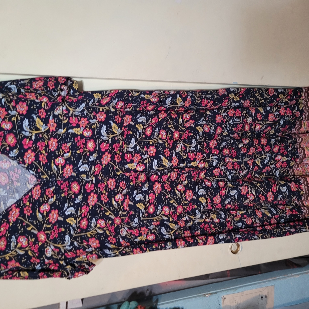 Mason Floral Dress - Navy and Pink